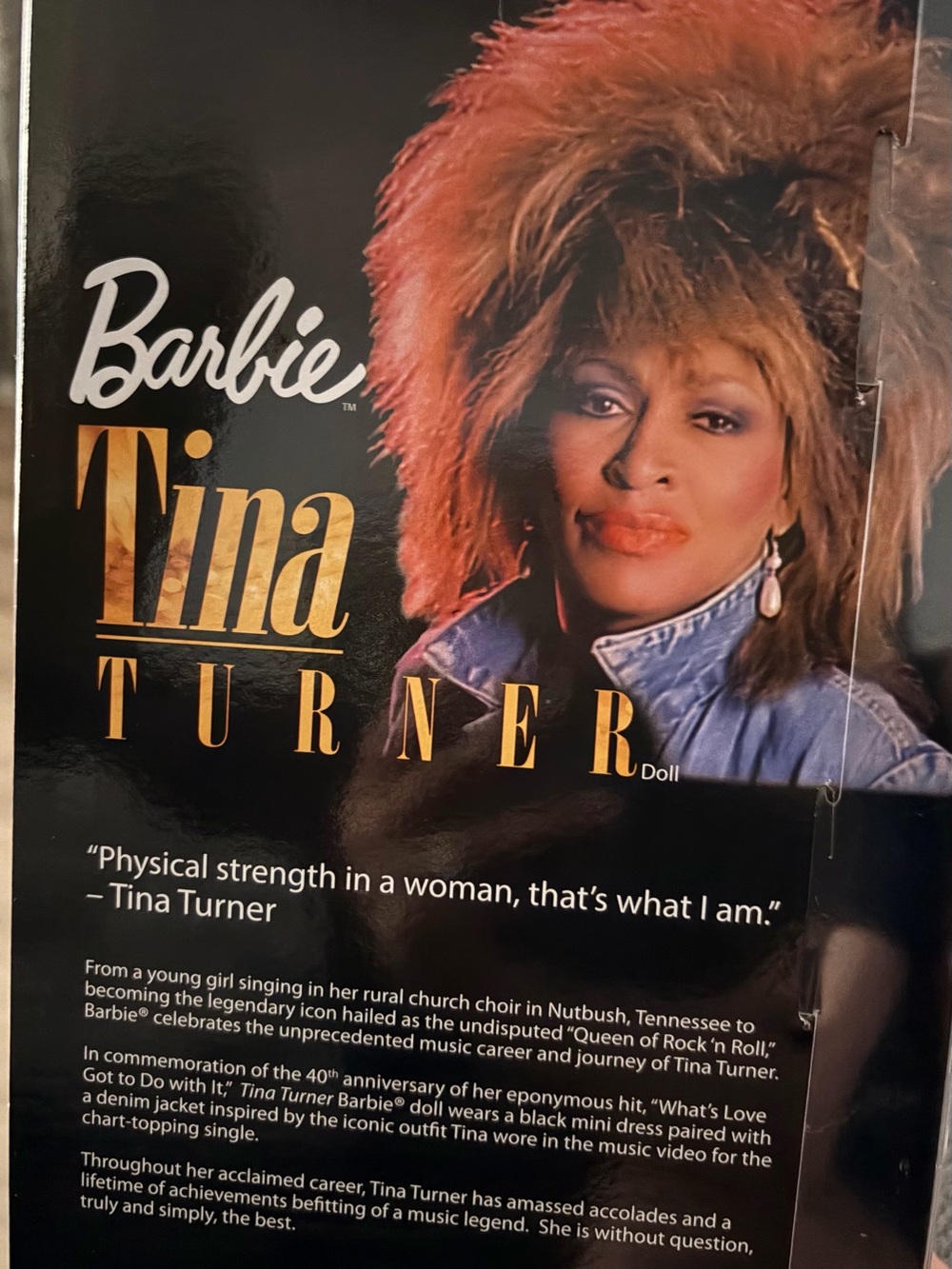 Tina Turner signature Barbie Light Blue Denim Jean Jacket with Gold Buttons - Picture 5 of 7